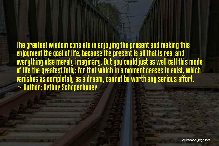 Enjoying A Moment Quotes By Arthur Schopenhauer