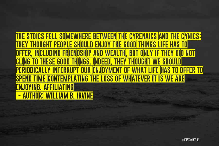 Enjoying Friendship Quotes By William B. Irvine