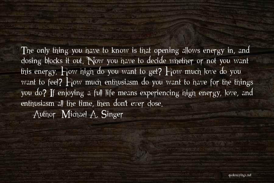 Enjoying Life Quotes By Michael A. Singer