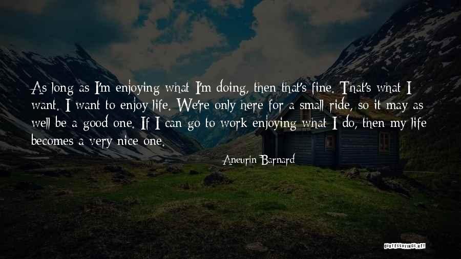 Enjoying My Life Quotes By Aneurin Barnard Enjoying My Life Quotes By Aneurin Barnard