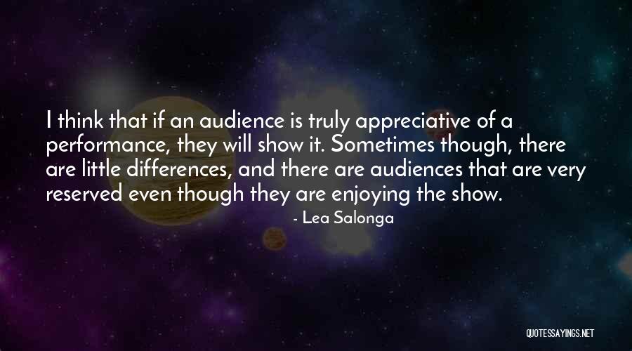 Enjoying The Little Things Quotes By Lea Salonga Enjoying The Little Things Quotes By Lea Salonga