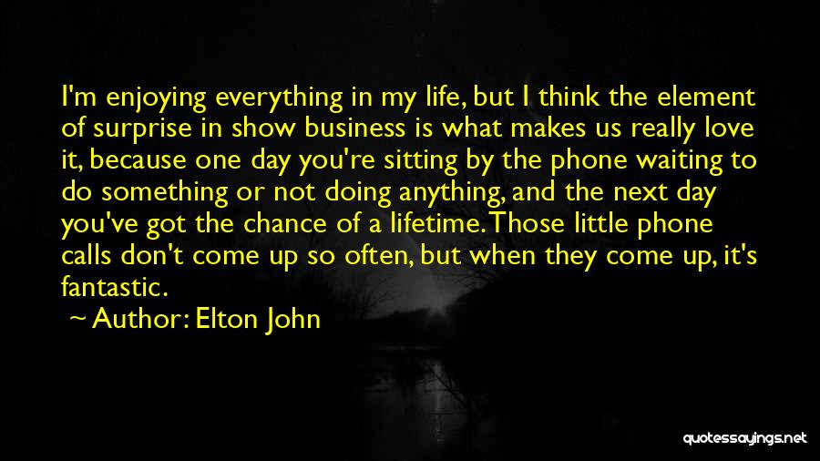 Enjoying What You Do Quotes By Elton John
