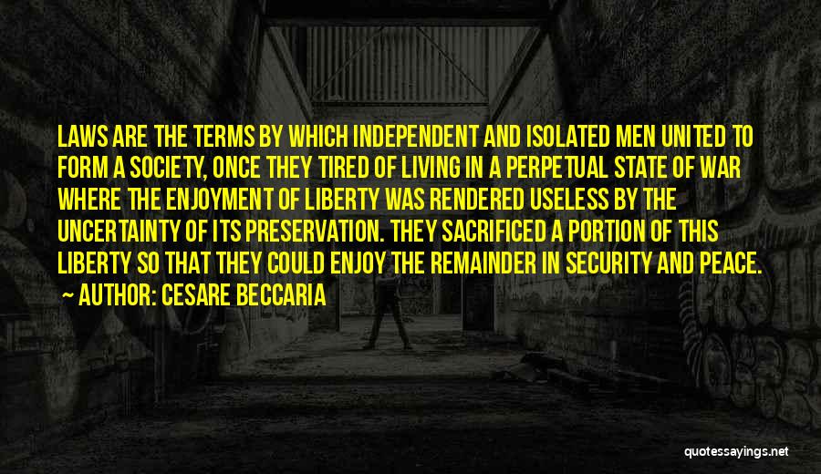 Enjoyment Quotes By Cesare Beccaria