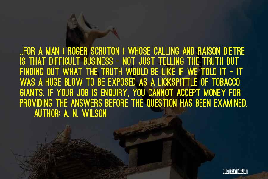 Enquiry Quotes By A. N. Wilson