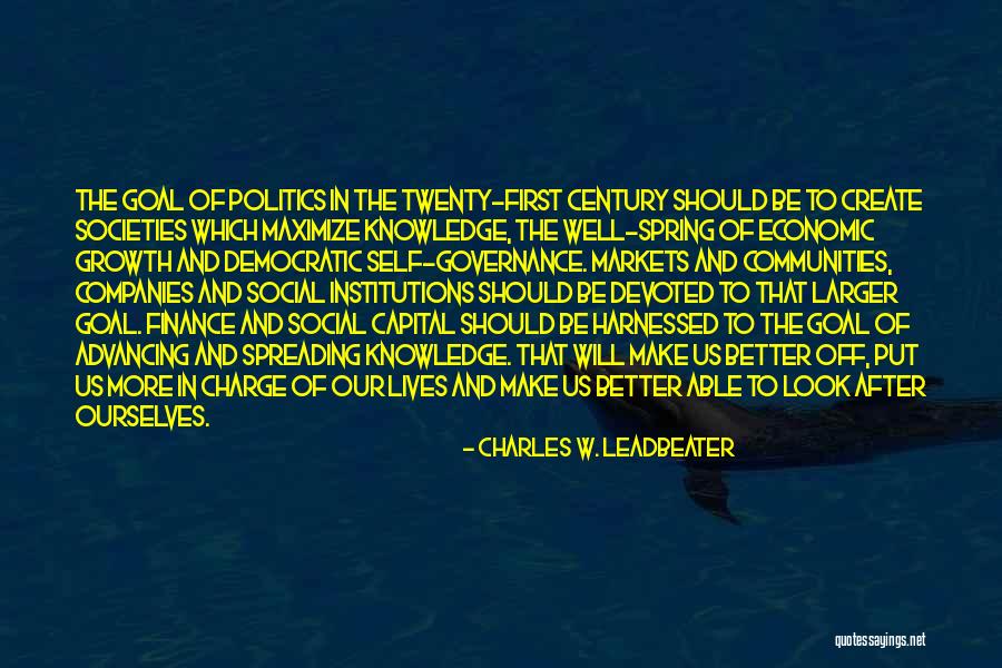 Enterprising In A Sentence Quotes By Charles W. Leadbeater Enterprising In A Sentence Quotes By Charles W. Leadbeater