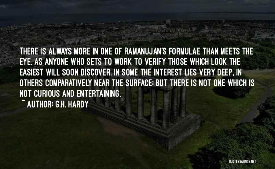 Entertaining Others Quotes By G.H. Hardy