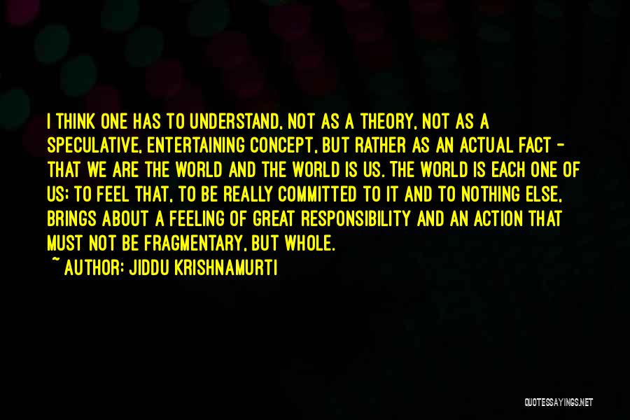 Entertaining Someone Else Quotes By Jiddu Krishnamurti