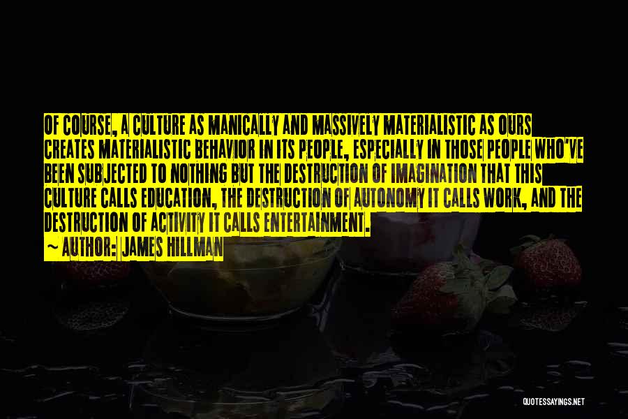 Entertainment And Education Quotes By James Hillman