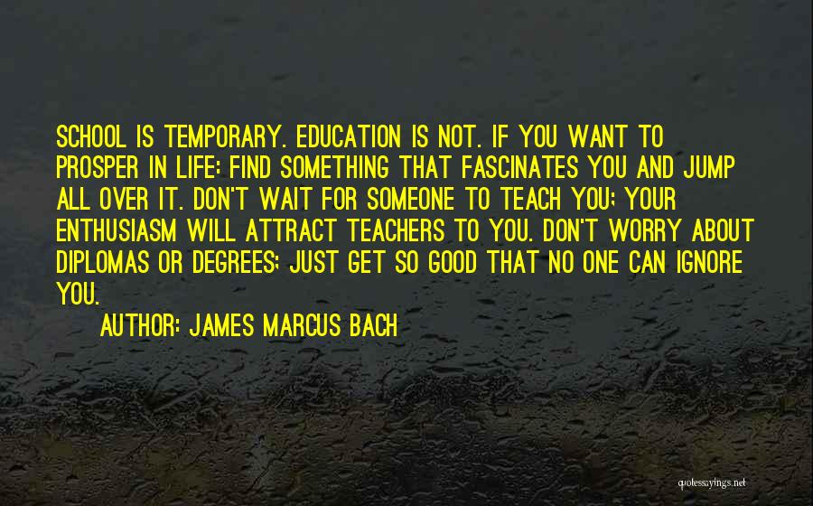 Enthusiasm For Life Quotes By James Marcus Bach