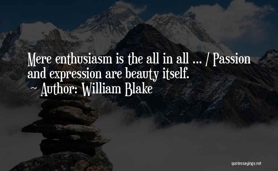 Enthusiasm Passion Quotes By William Blake