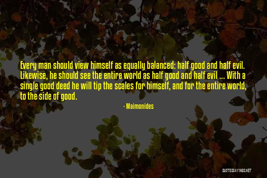 Entire World Quotes By Maimonides