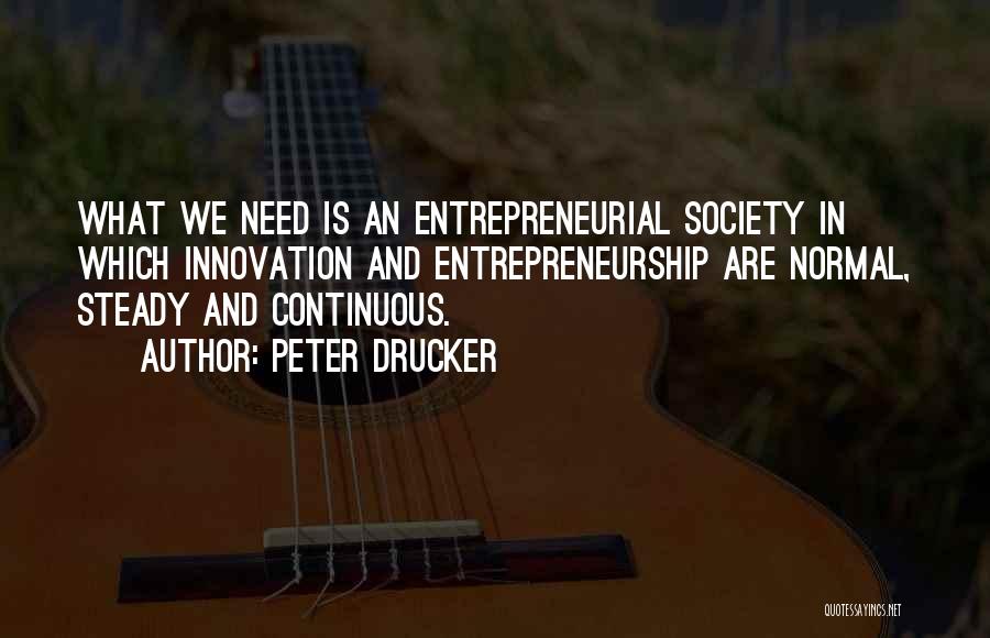 Entrepreneurship And Innovation Quotes By Peter Drucker