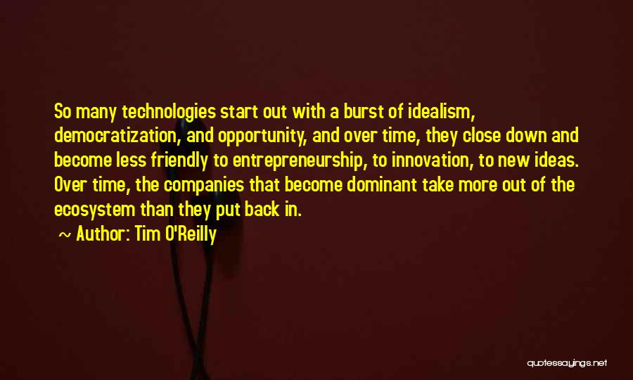 Entrepreneurship And Innovation Quotes By Tim O'Reilly