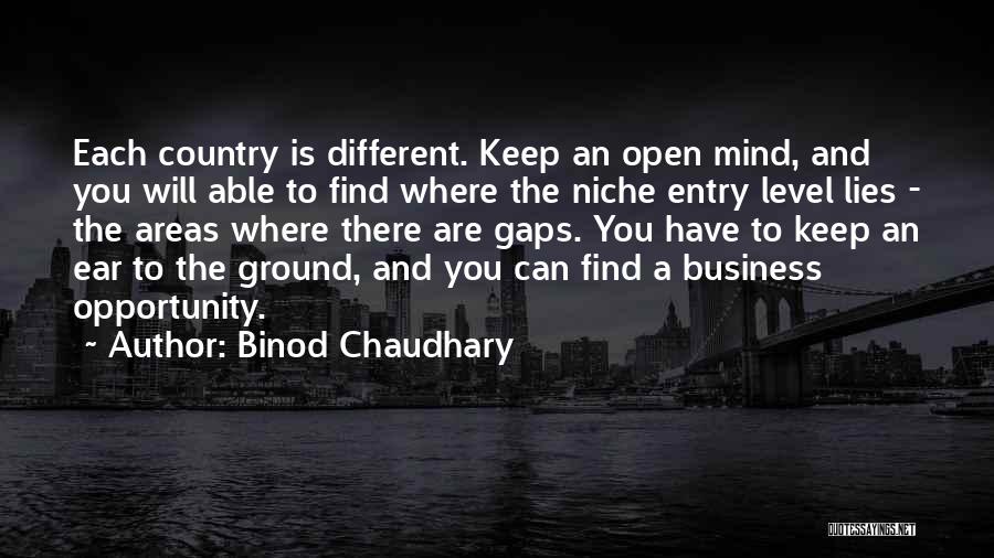 Entry Quotes By Binod Chaudhary