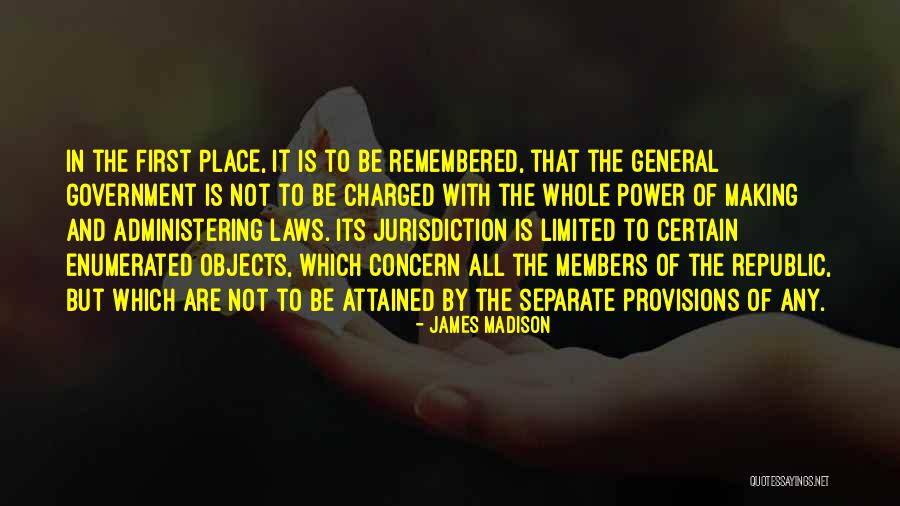Enumerated Quotes By James Madison Enumerated Quotes By James Madison