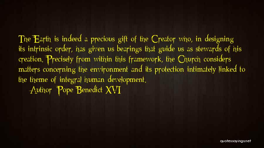 Environment And Development Quotes By Pope Benedict XVI