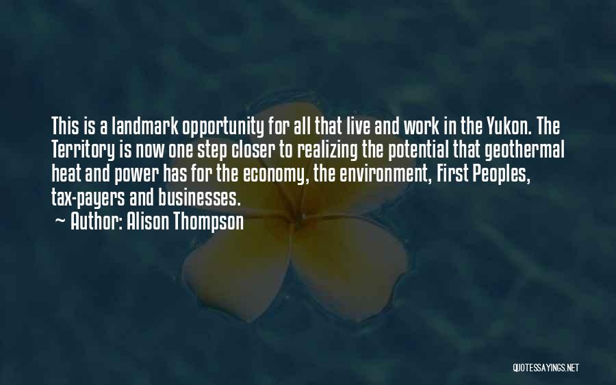 Environment And Economy Quotes By Alison Thompson