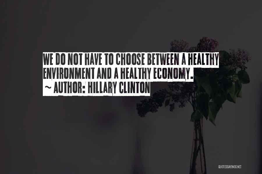 Environment And Economy Quotes By Hillary Clinton