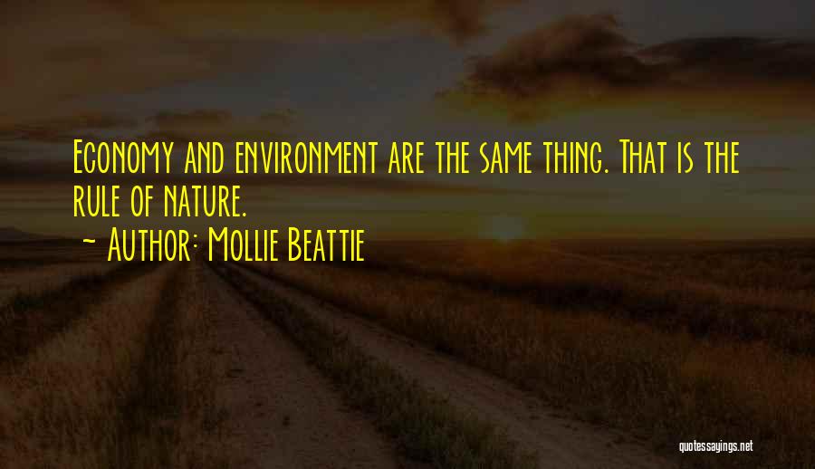 Environment And Economy Quotes By Mollie Beattie