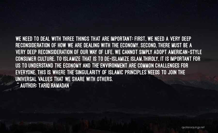 Environment And Economy Quotes By Tariq Ramadan