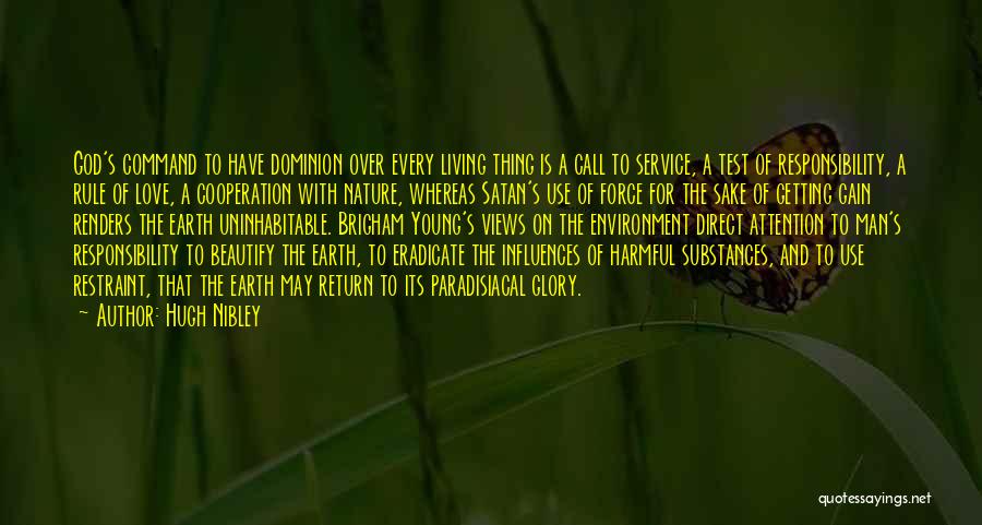 Environment And Nature Quotes By Hugh Nibley