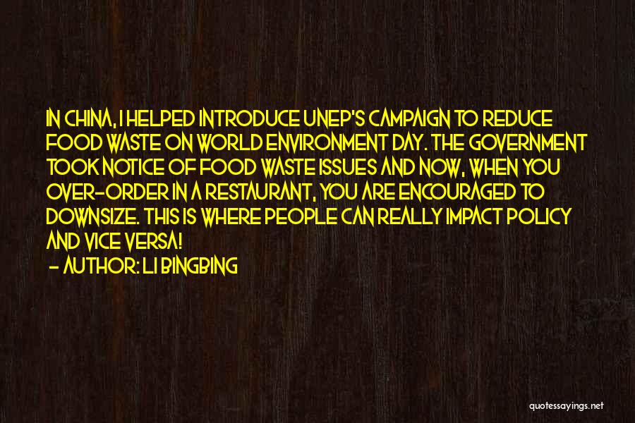 Environment Day Quotes By Li Bingbing