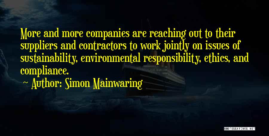 Environmental Compliance Quotes By Simon Mainwaring