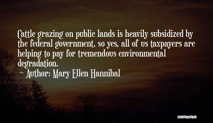 Environmental Degradation Quotes By Mary Ellen Hannibal