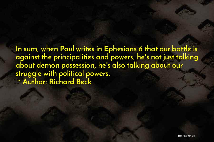 Ephesians 1 Quotes By Richard Beck