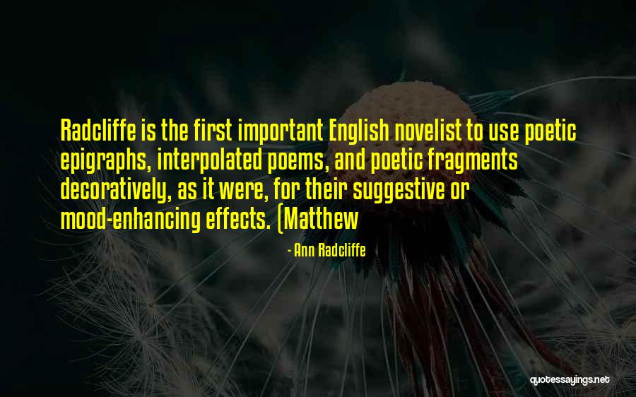 Epigraphs Quotes By Ann Radcliffe Epigraphs Quotes By Ann Radcliffe