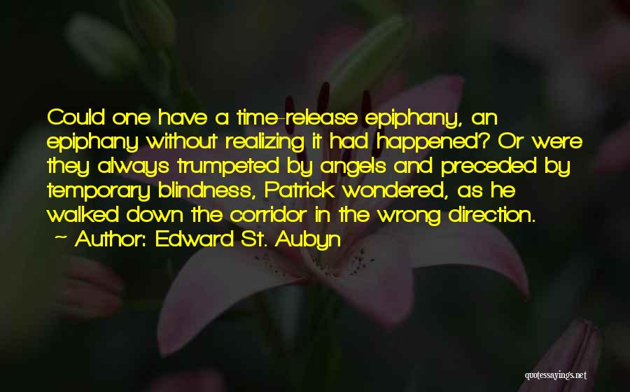 Epiphany Quotes By Edward St. Aubyn