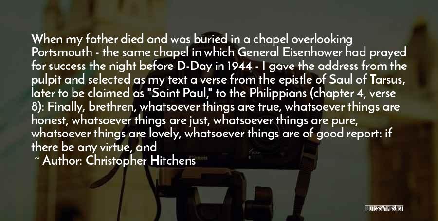 Epistle Quotes By Christopher Hitchens