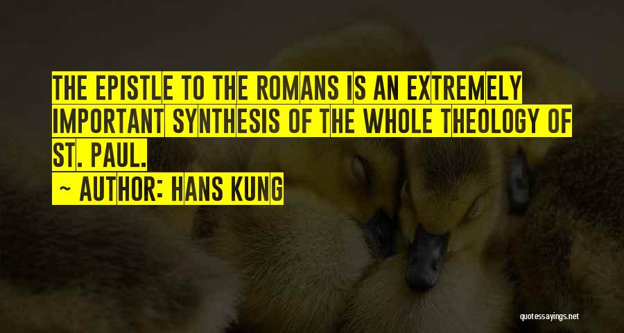 Epistle Quotes By Hans Kung