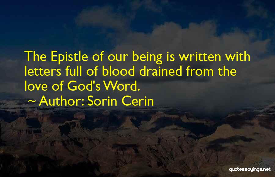 Epistle Quotes By Sorin Cerin