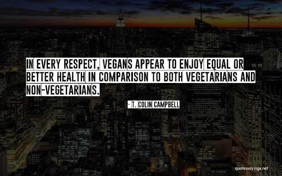 Equal Respect Quotes By T. Colin Campbell