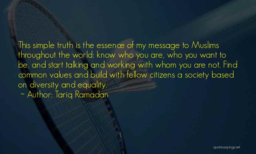 Equality And Diversity Quotes By Tariq Ramadan