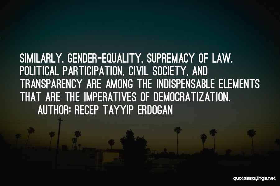 Equality Gender Quotes By Recep Tayyip Erdogan