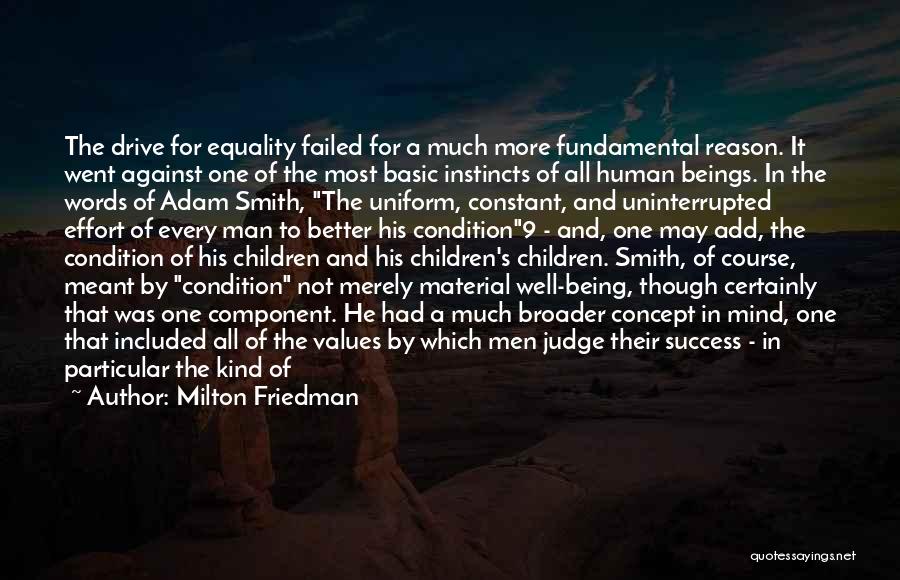 Equality Human Quotes By Milton Friedman