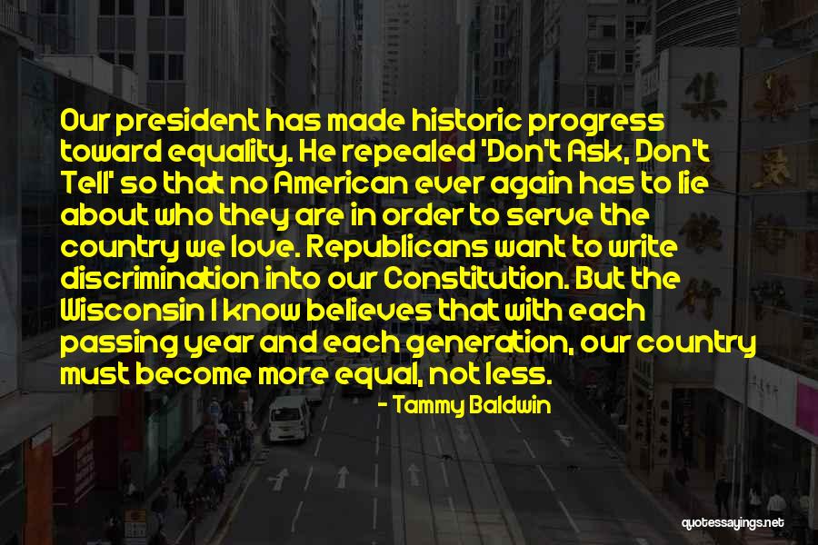 Equality In Love Quotes By Tammy Baldwin Equality In Love Quotes By Tammy Baldwin