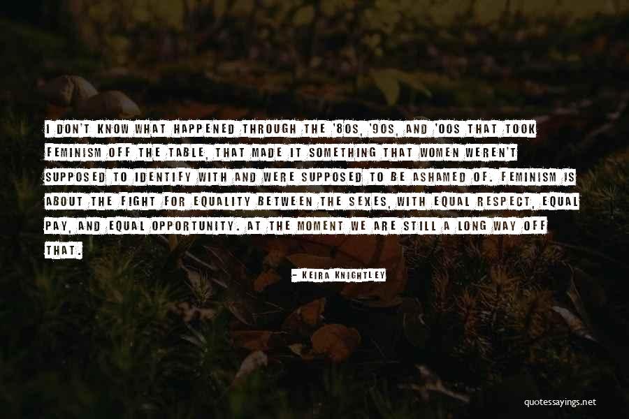 Equality Of The Sexes Quotes By Keira Knightley Equality Of The Sexes Quotes By Keira Knightley