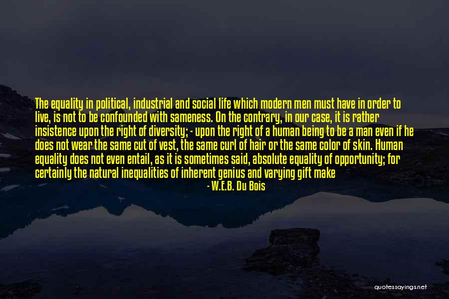 Equality To Opportunity Quotes By W.E.B. Du Bois Equality To Opportunity Quotes By W.E.B. Du Bois