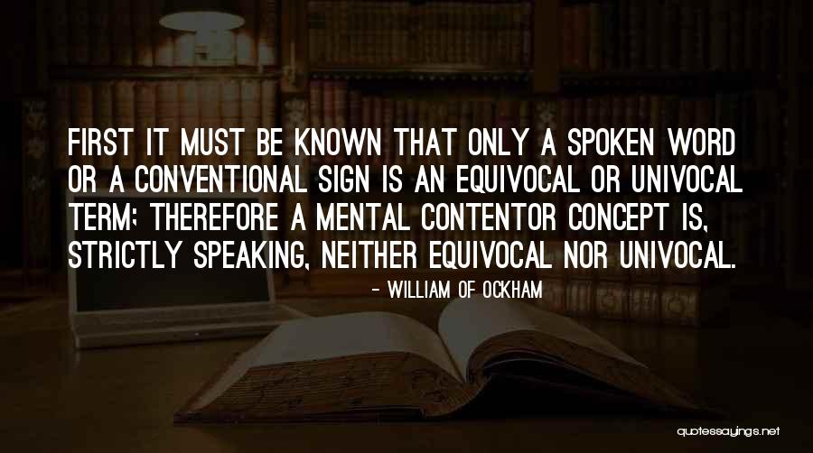 Equivocal Quotes By William Of Ockham