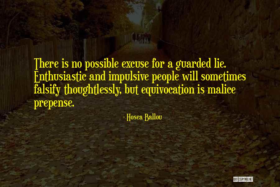 Equivocation Quotes By Hosea Ballou