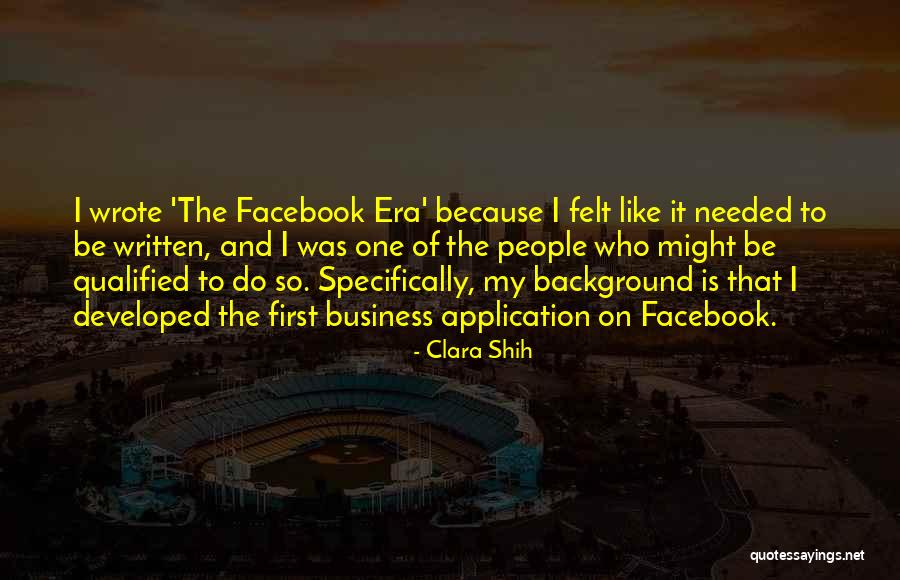 Era Was Quotes By Clara Shih Era Was Quotes By Clara Shih