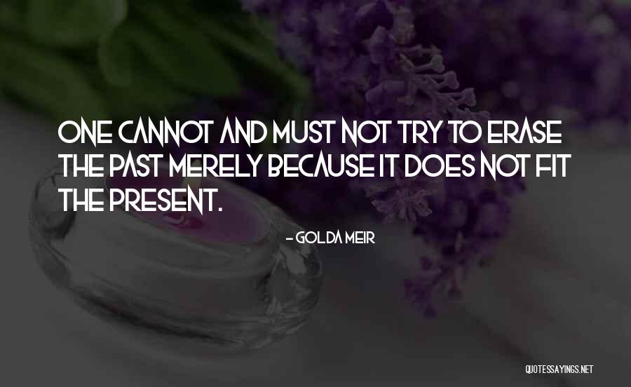 Erase The Past Quotes By Golda Meir Erase The Past Quotes By Golda Meir