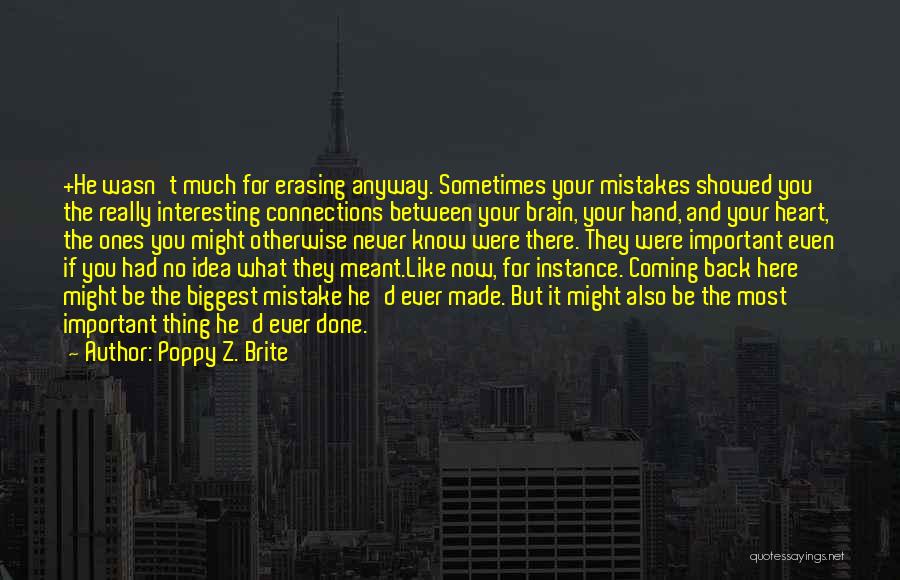 Erasing Mistakes Quotes By Poppy Z. Brite