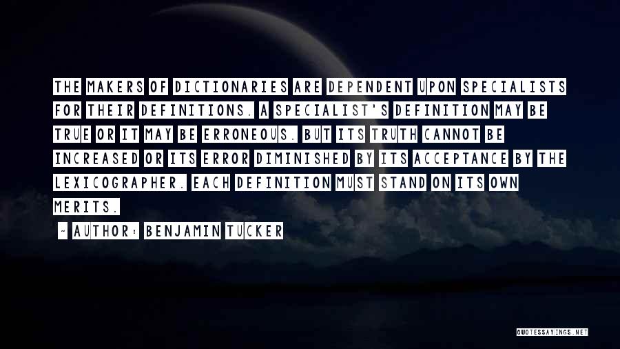 Erroneous Quotes By Benjamin Tucker