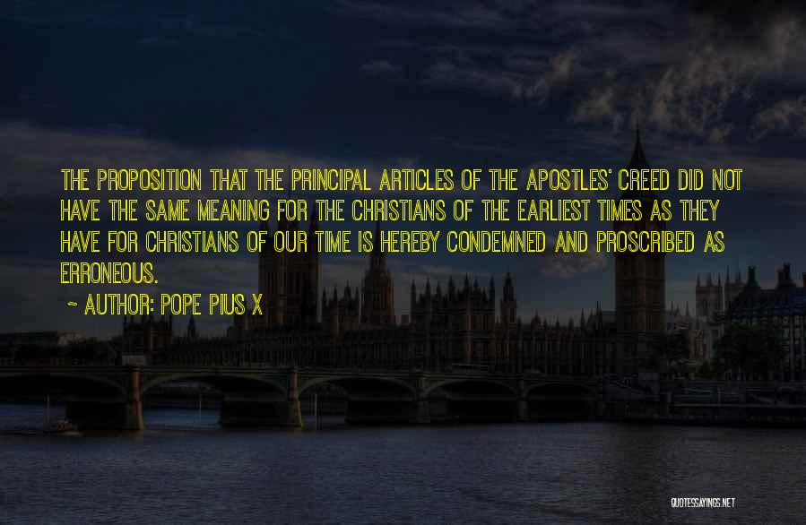 Erroneous Quotes By Pope Pius X