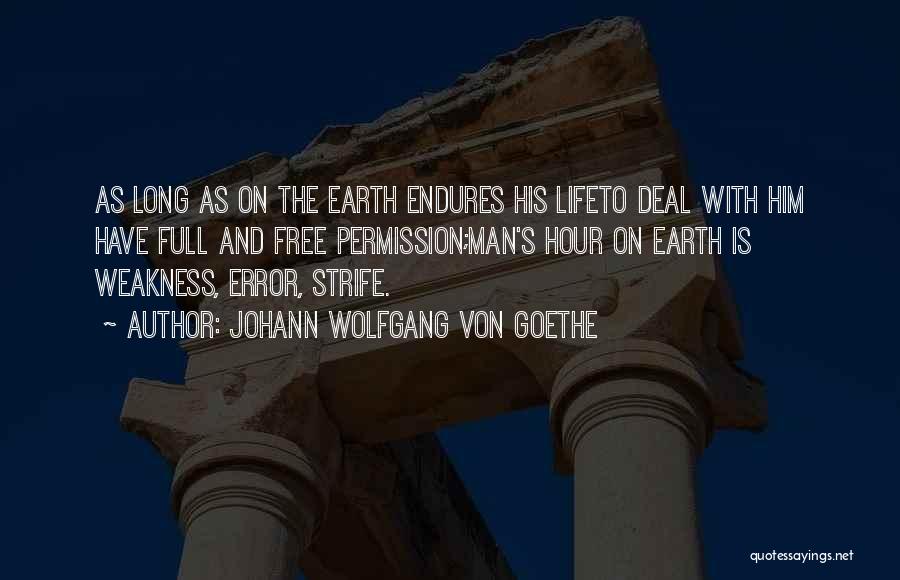 Error Free Quotes By Johann Wolfgang Von Goethe