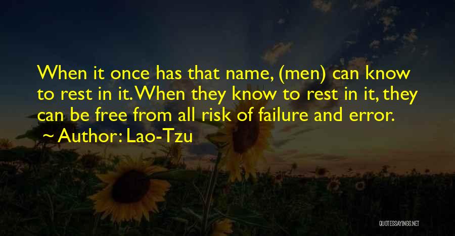 Error Free Quotes By Lao-Tzu